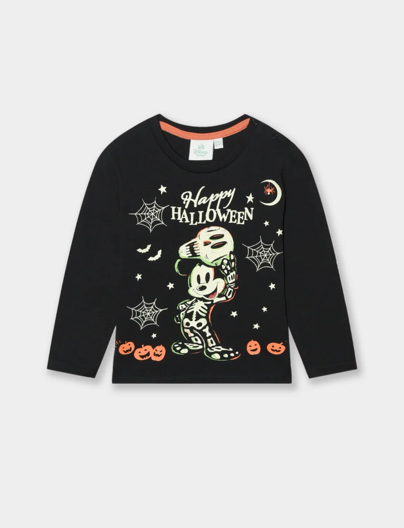 Maglietta Halloween Mickey Mouse - Nero