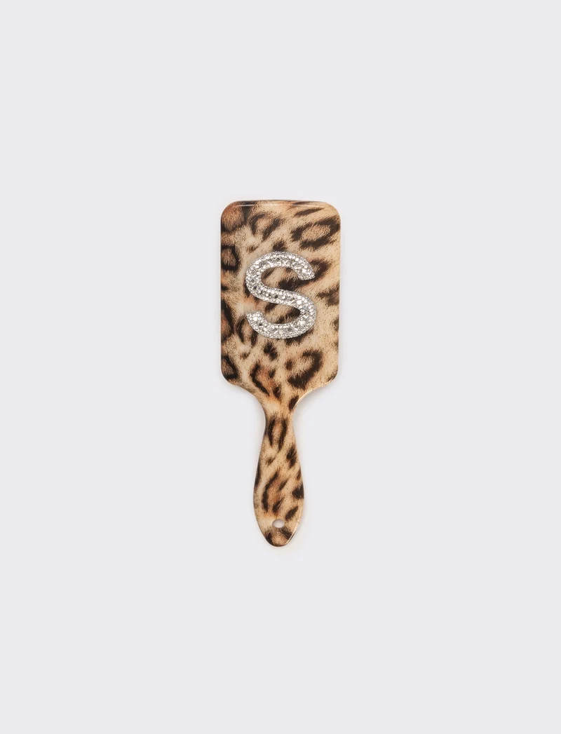 Spazzola leopardata con lettera donna - var 1