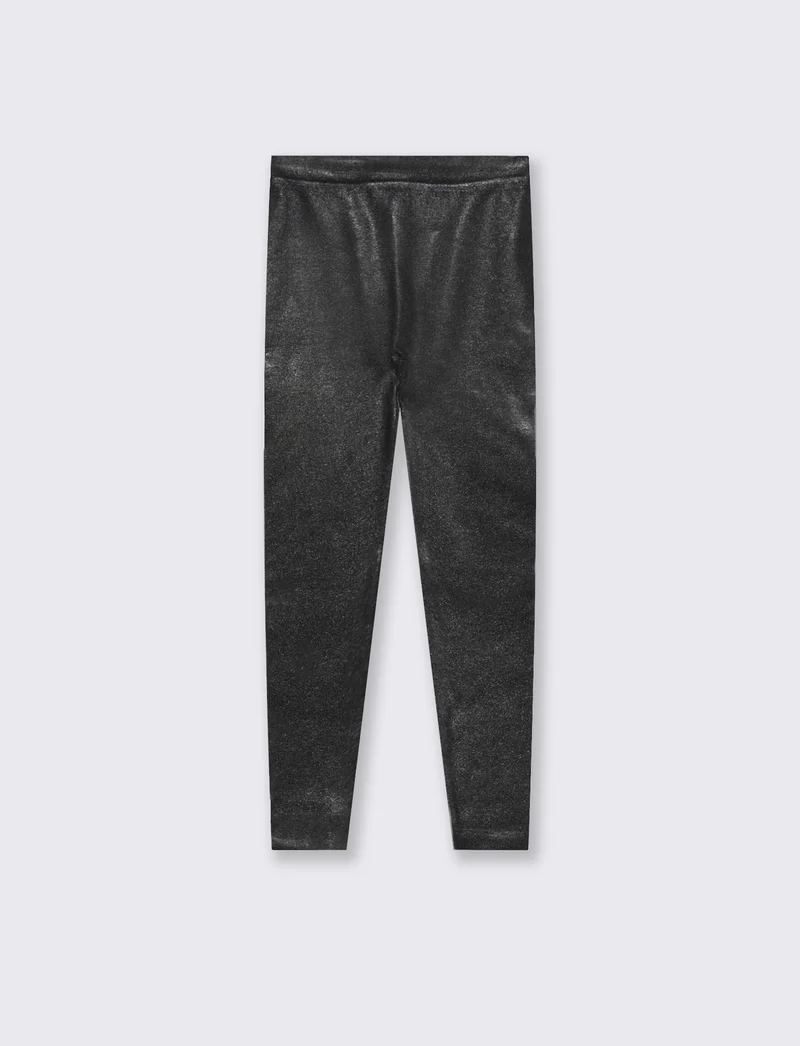 Leggings lunghi effetto lucido - Nero