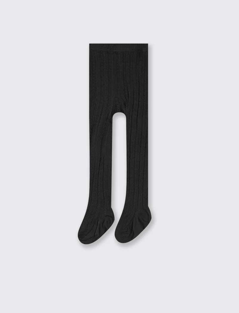 Calze con lavorazione treccine - Nero