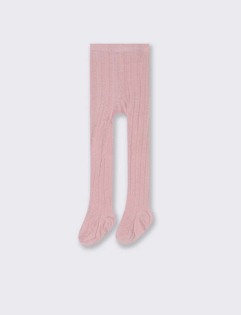 Calze con lavorazione treccine - Rosa