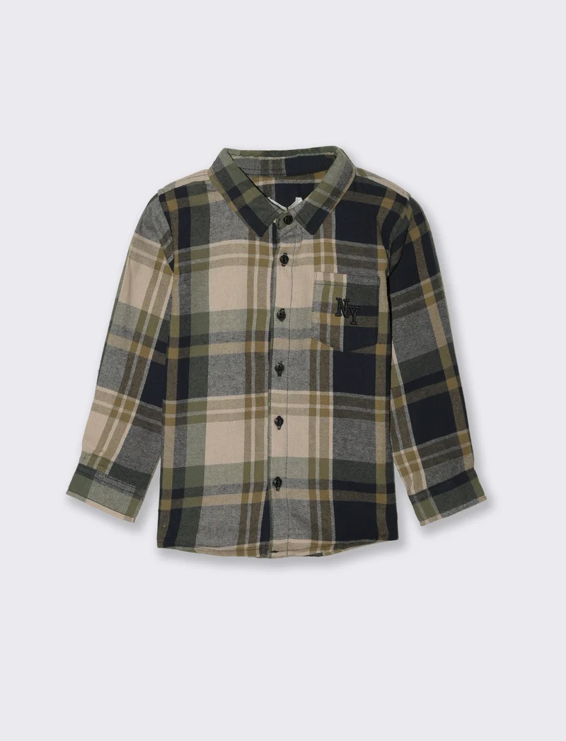 Camicia in flanella - Verde