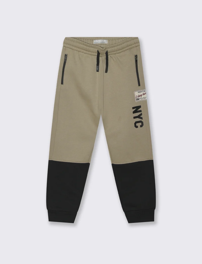 JOGGER STAMPA NYC - Grigio mastice