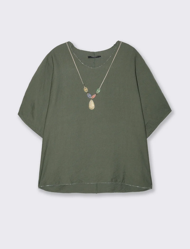 Tshirt over con dettagli in lurex per donna - Ve.milit.