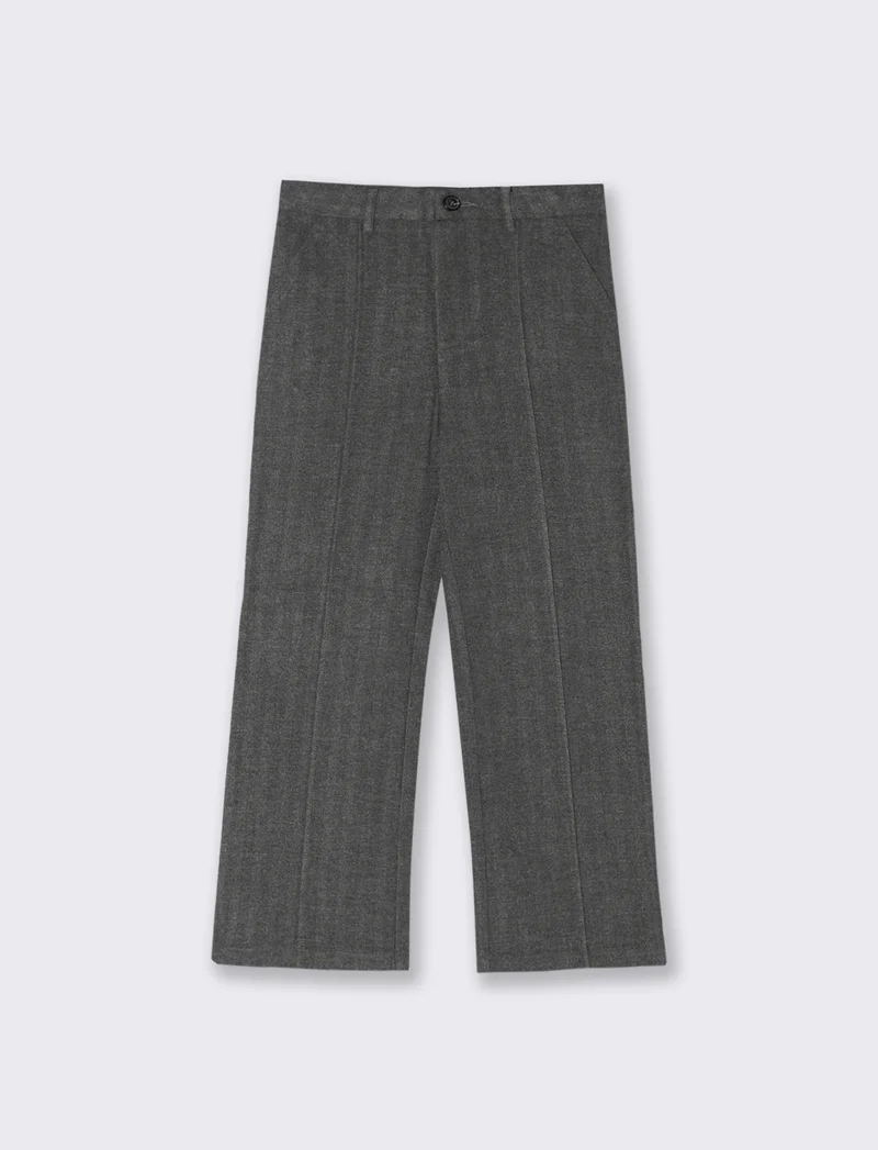 Pantalone spigato da bambina - Grigio