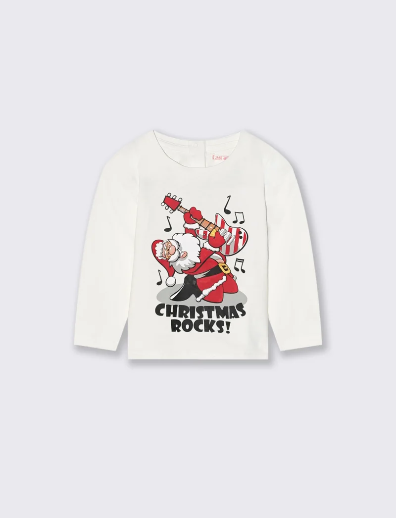 T shirt natalizia - Bianco latte