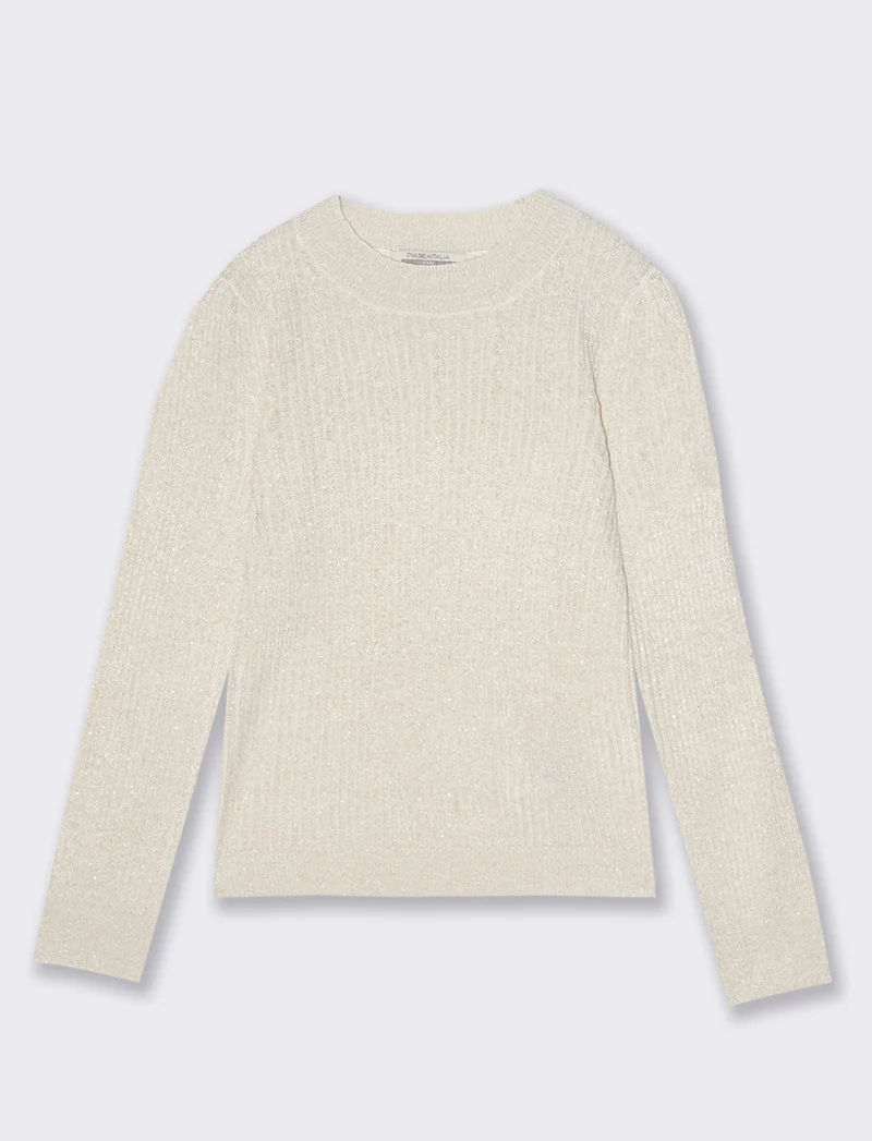 Maglia mezzo collo - Bianco sporco