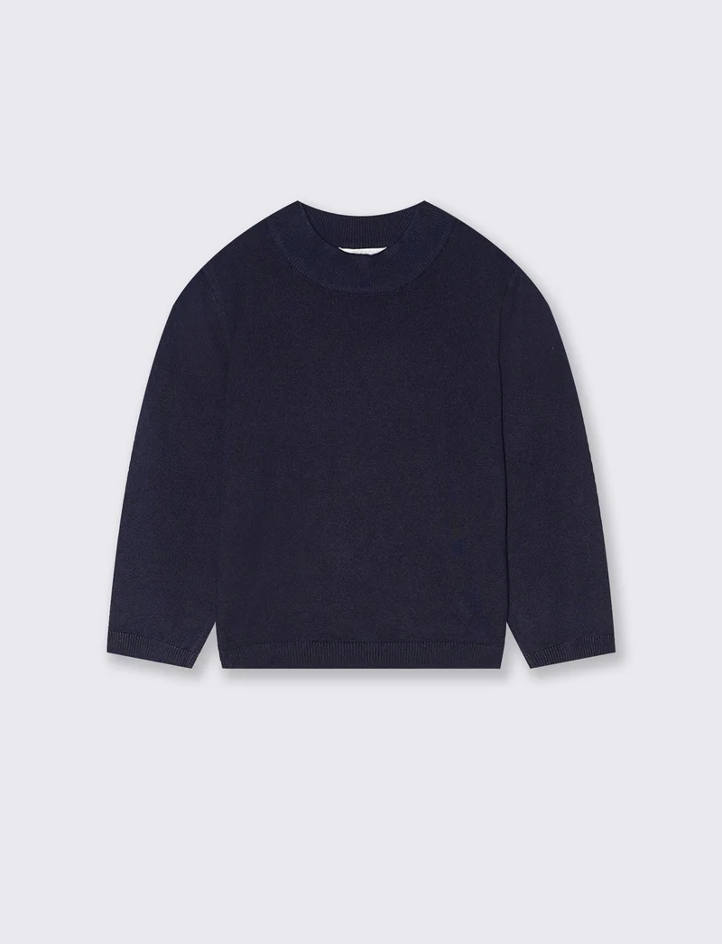Maglia collo alto - Blu