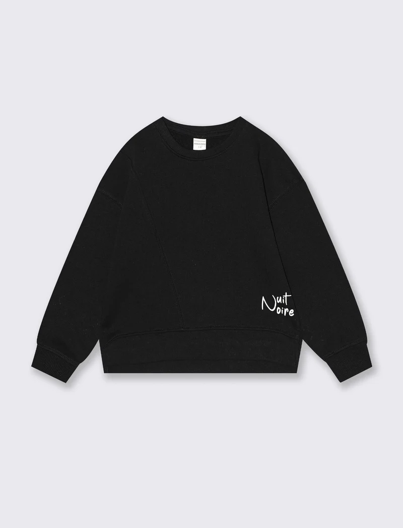 FELPA GIROCOLLO - Nero