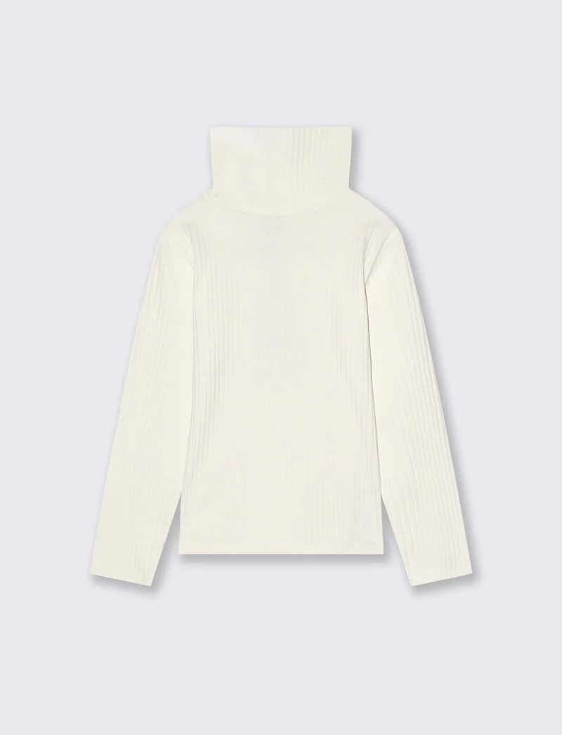 Maglia collo alto - Bianco sporco