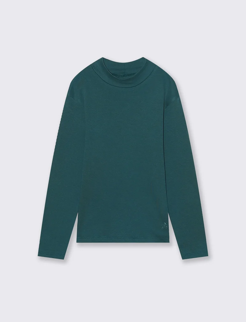 T-shirt mezzo collo caldo cotone. - Ottanio