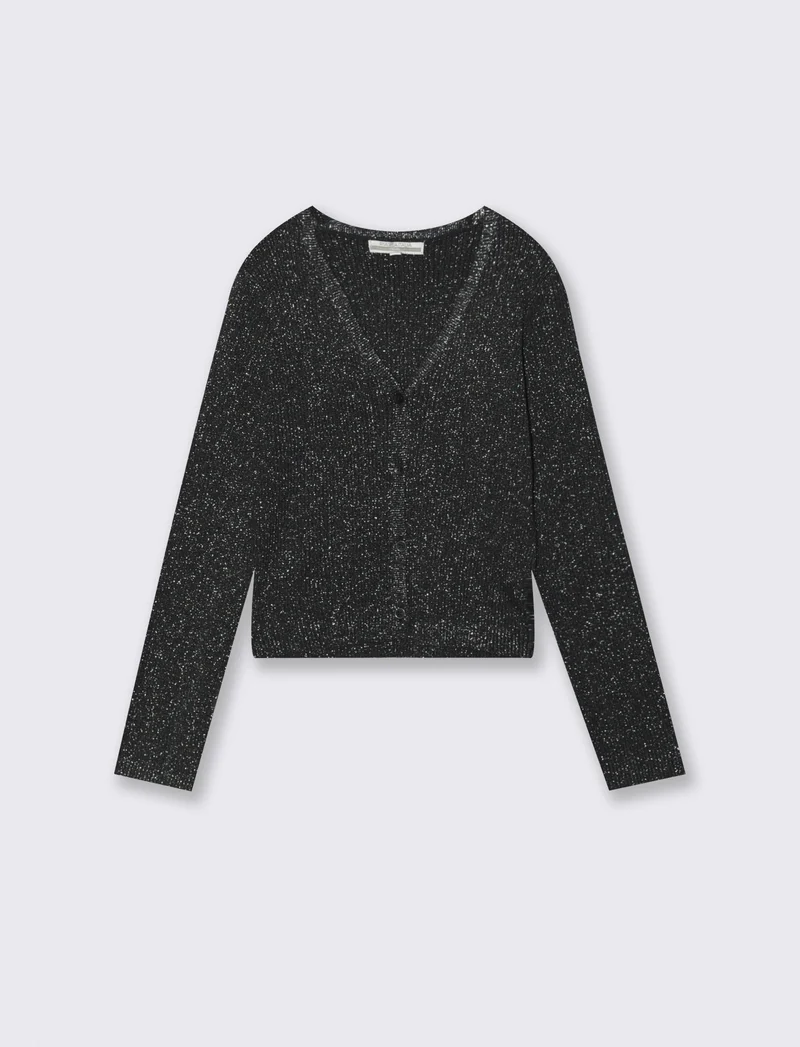 Maglia cardigan scollo a V - Nero