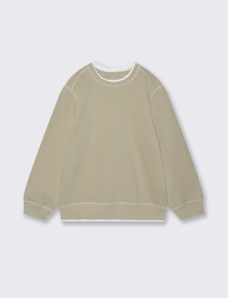 FELPA GIROCOLLO - Beige