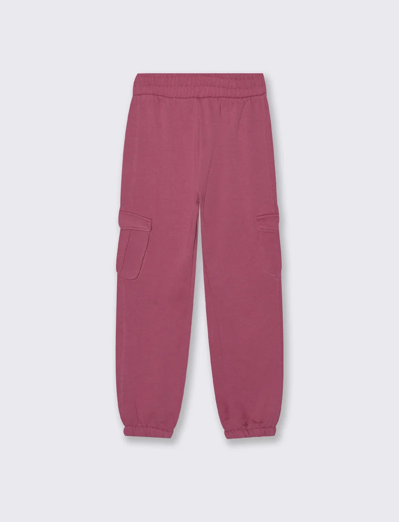 Jogger da bambina dalla vestibilità comoda con tasconi laterali - Viola malva