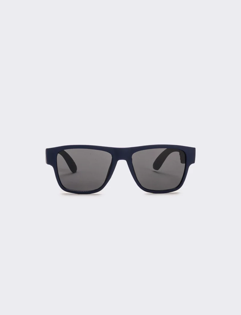 Occhiali da sole con lente a specchio opachi - Blu