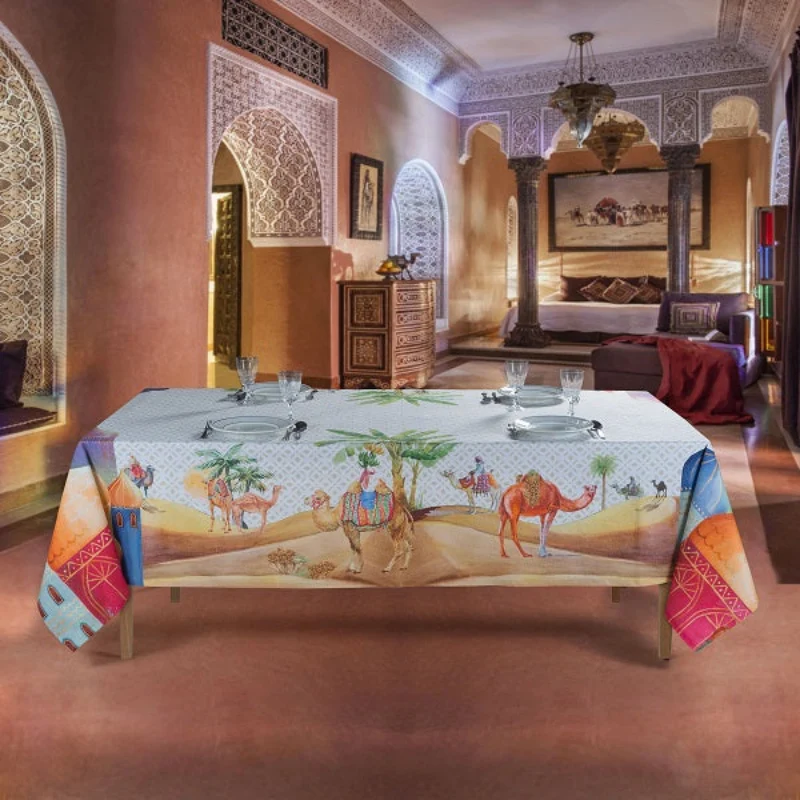 Tovaglia Toile Oasi Piazza Pitti Firenze in Cotone Panama Made in Italy