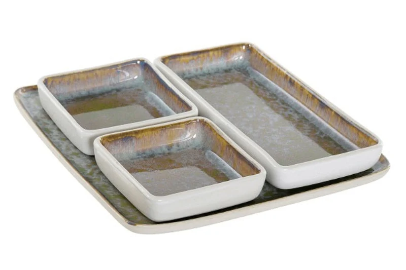 Set Aperitivo in Gres Porcellanato con 3 Contenitori – Item International