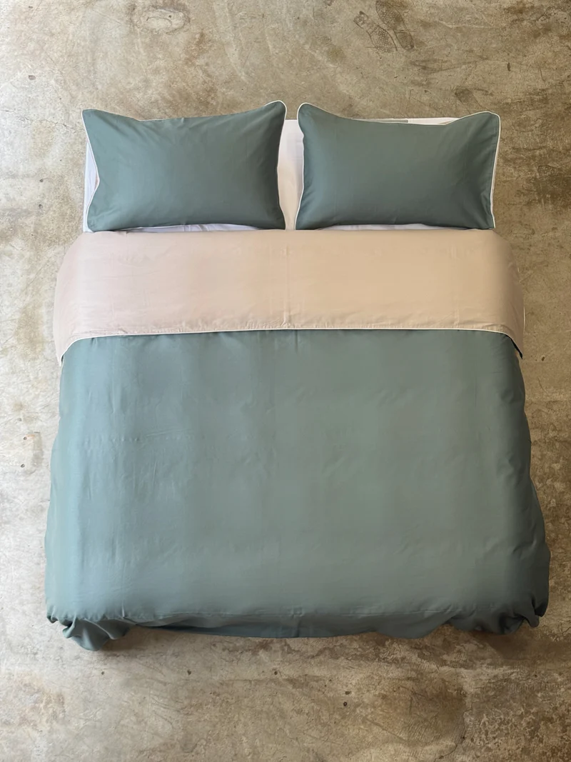 Parure Copripiumino Raso di Cotone Double