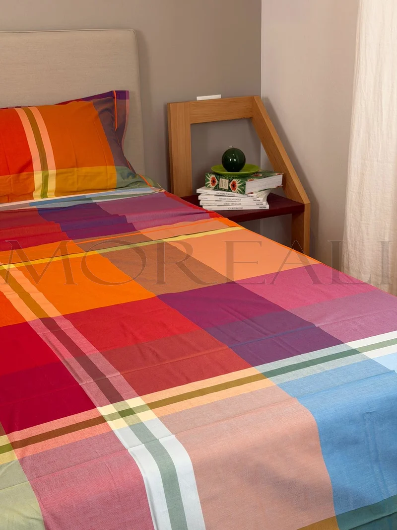 Parure Lenzuola Tinto Filo BOSSI Parrot