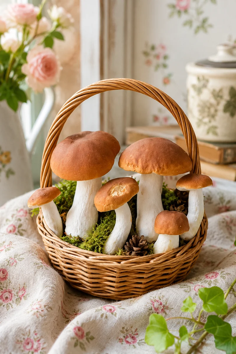 Funghi Decorativi Artificiali Set 6 Pezzi