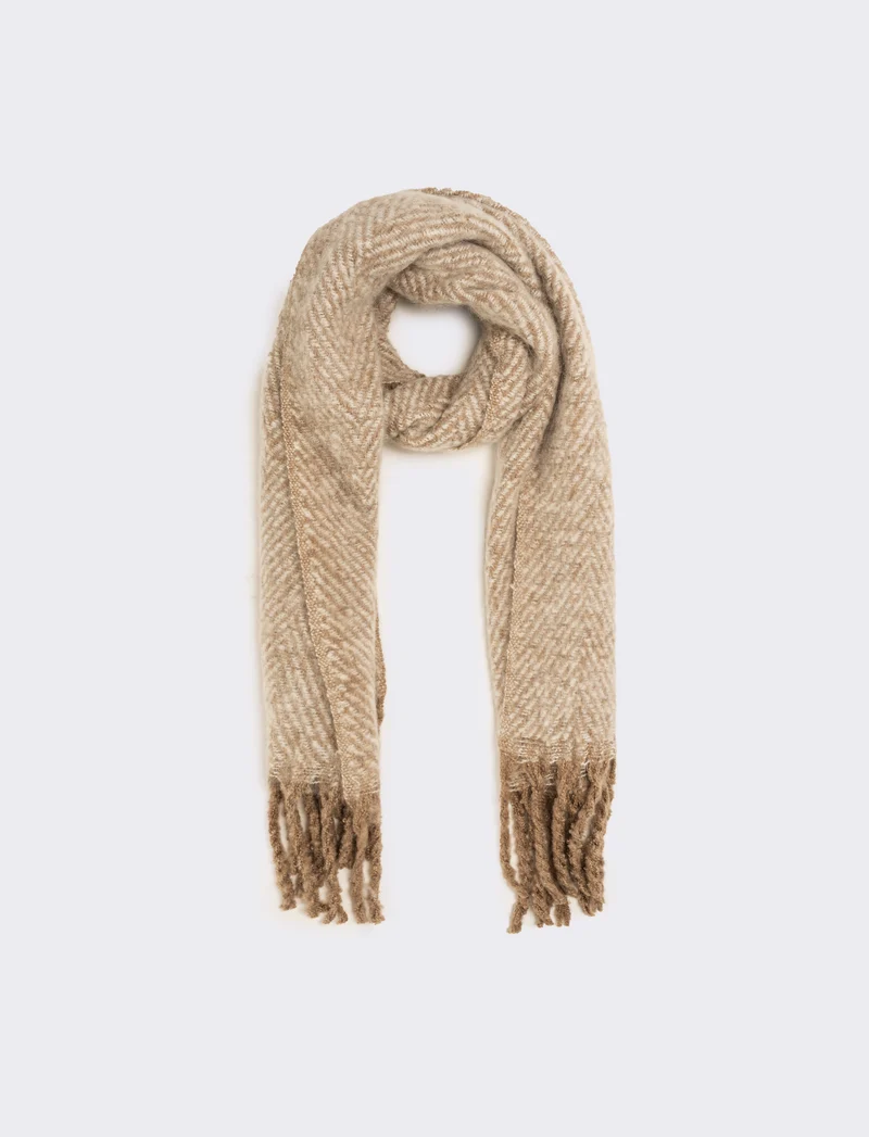 Sciarpa spigata donna - Beige