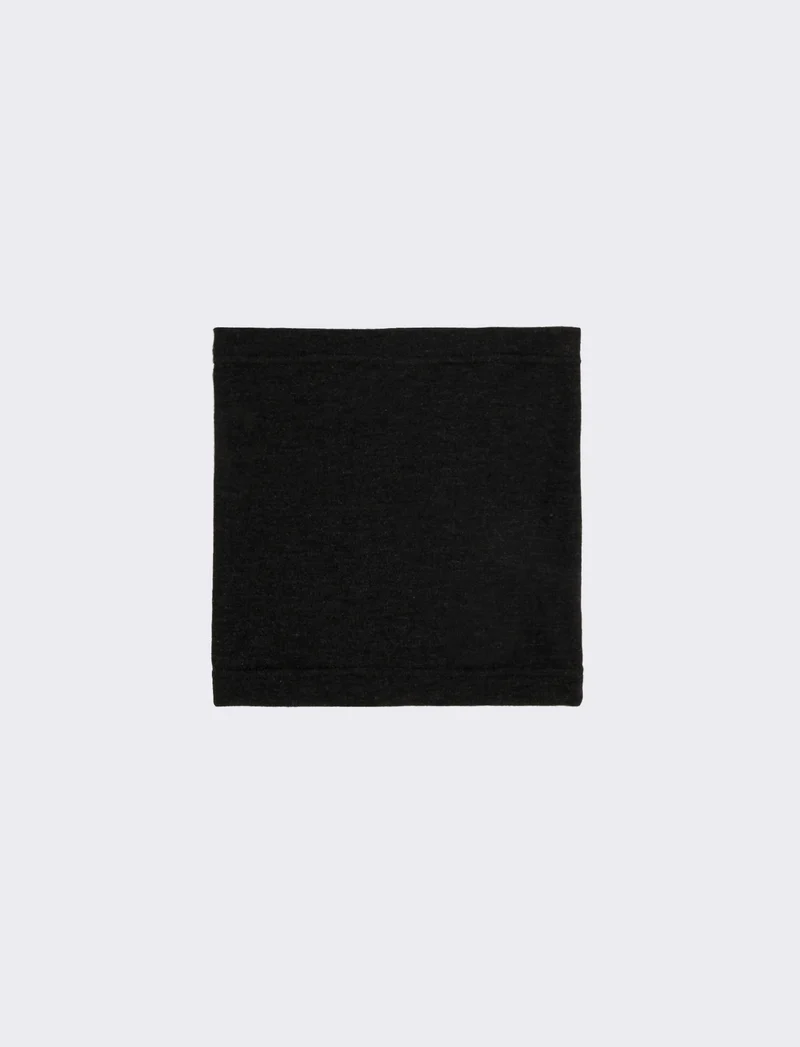 Collo in pile con ciniglia uomo - Nero