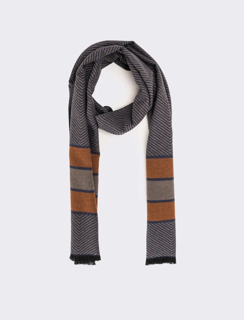 Sciarpa classica uomo vari disegni - Beige