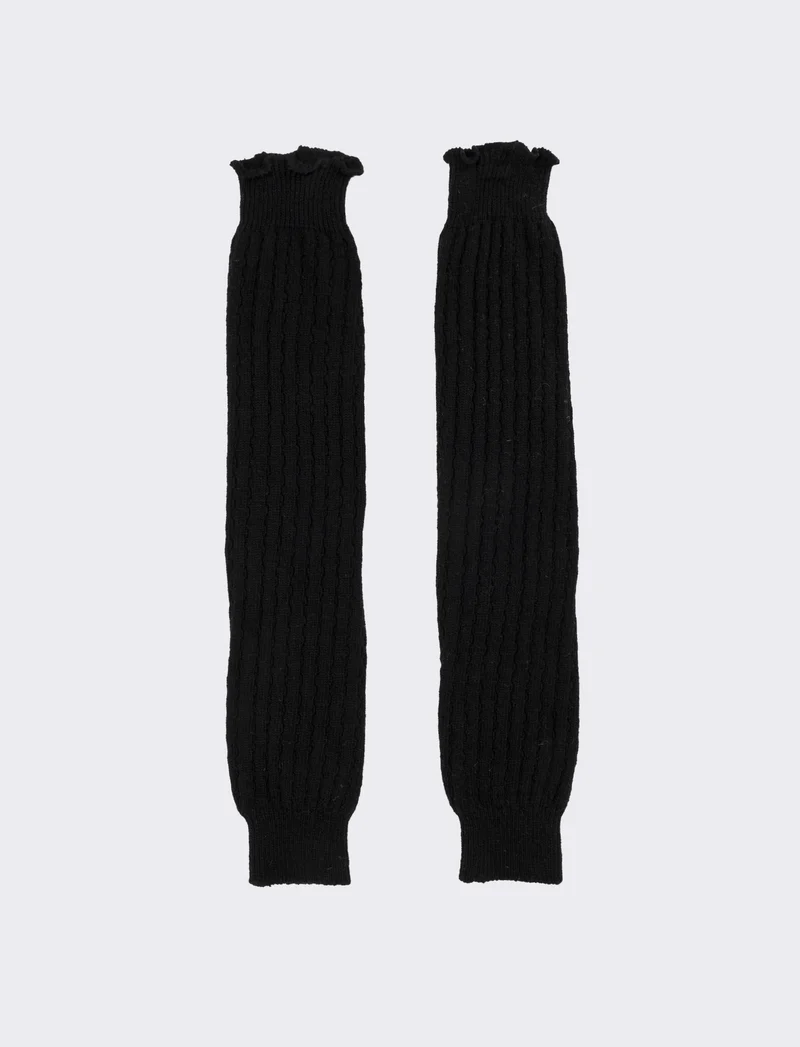 Scaldamuscoli donna a costine - Nero