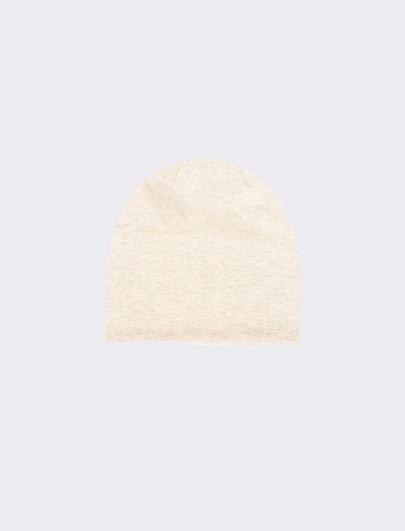 Cuffia melange in jersey uomo - Beige