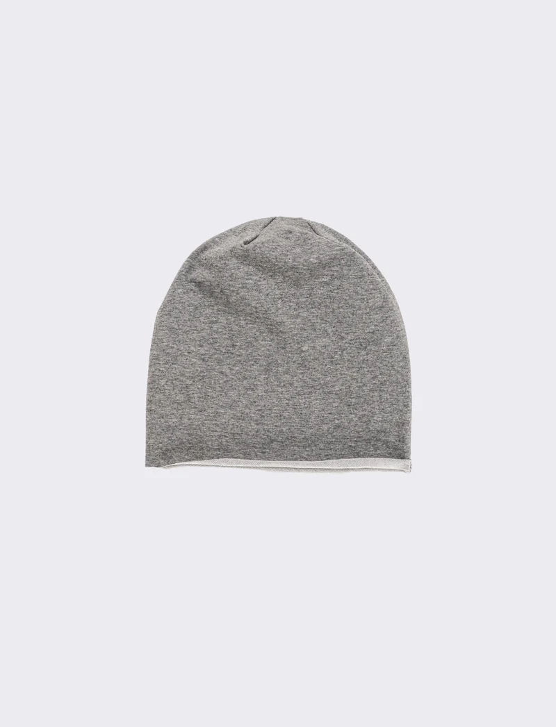 Cuffia melange in jersey uomo - Grigio