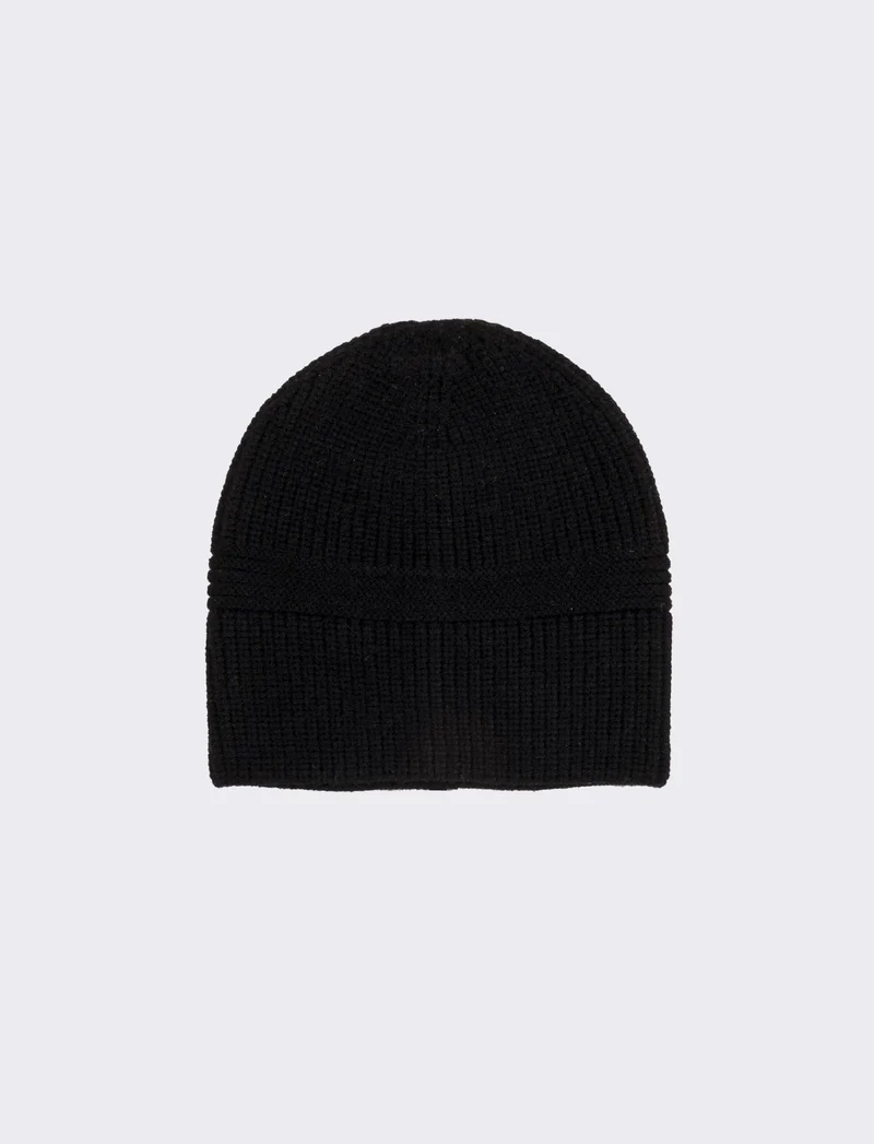 Cappello cuffia senza risvolto uomo - Nero