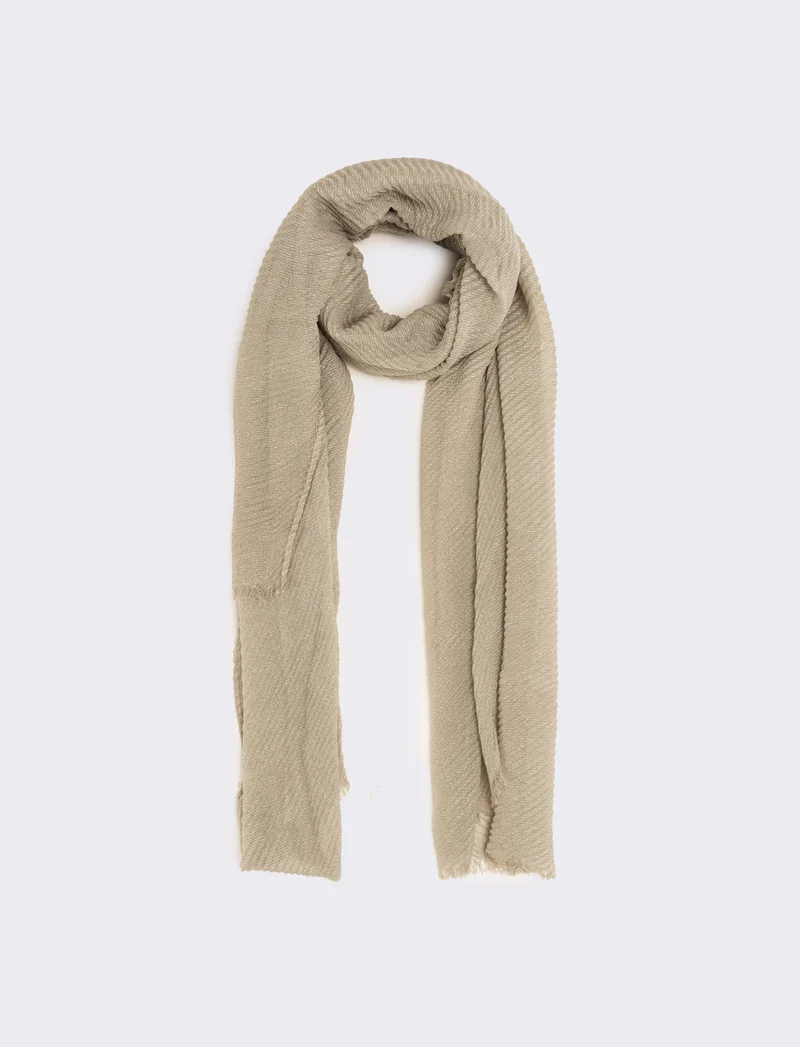 Foulard goffrato lurex - Grigio