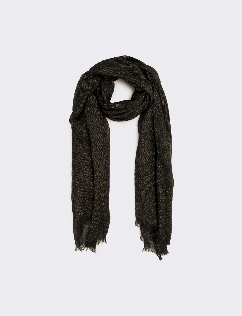 Foulard goffrato lurex - Nero