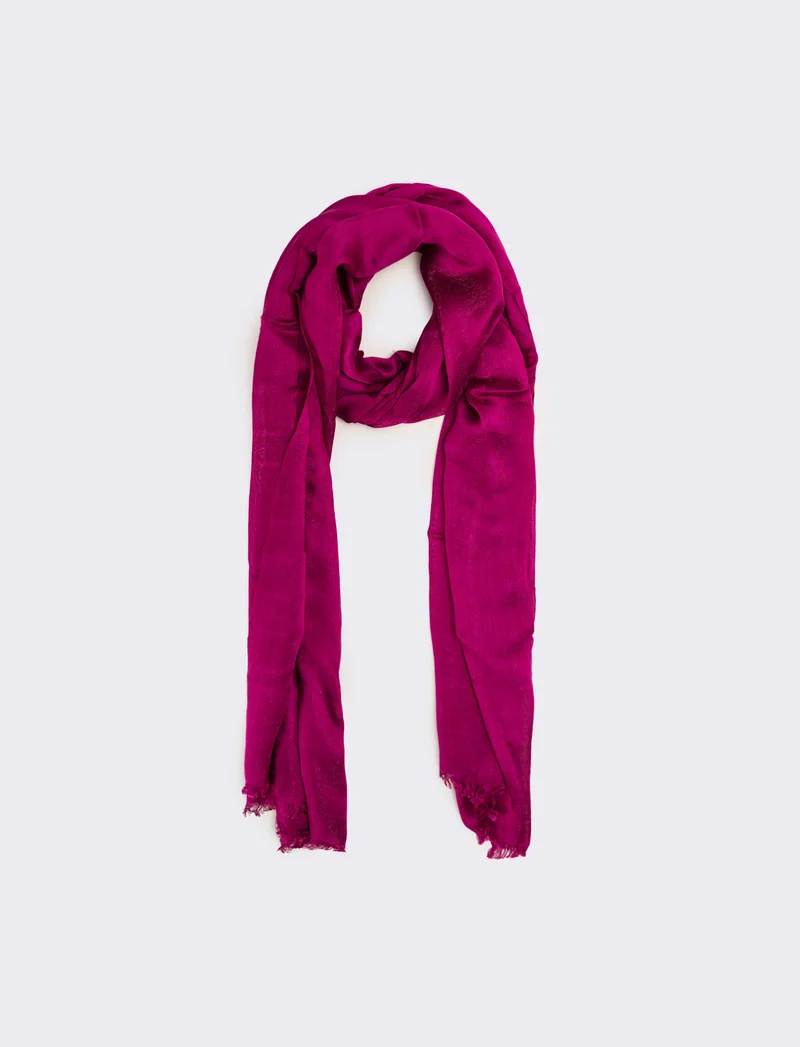 Foulard lucido unito donna - Viola prugna