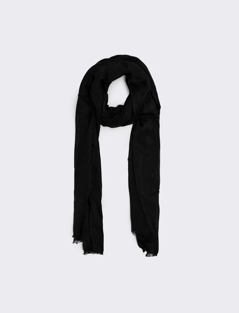 Foulard lucido unito donna - Nero