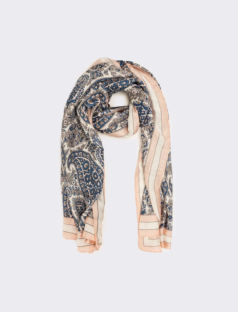 Foulard stampa paisley donna - Rosa