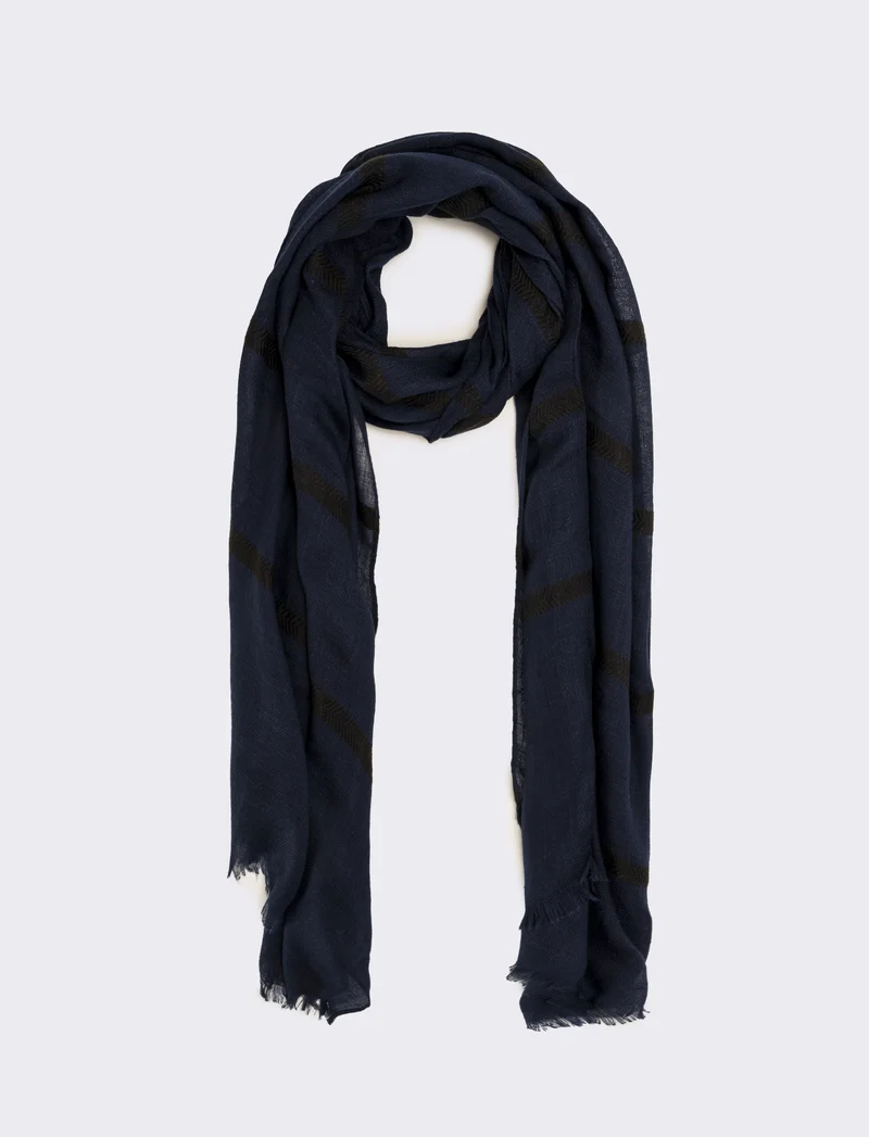 Foulard righe uomo - Denim