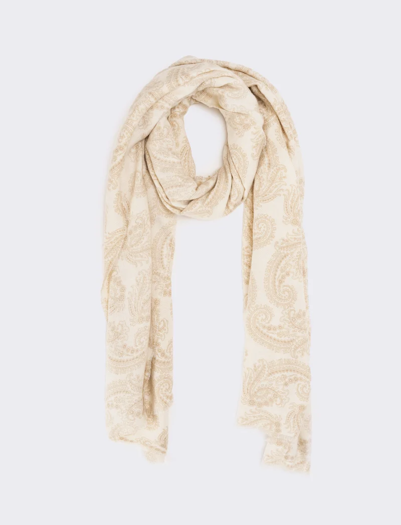 Foulard paisley donna - Beige