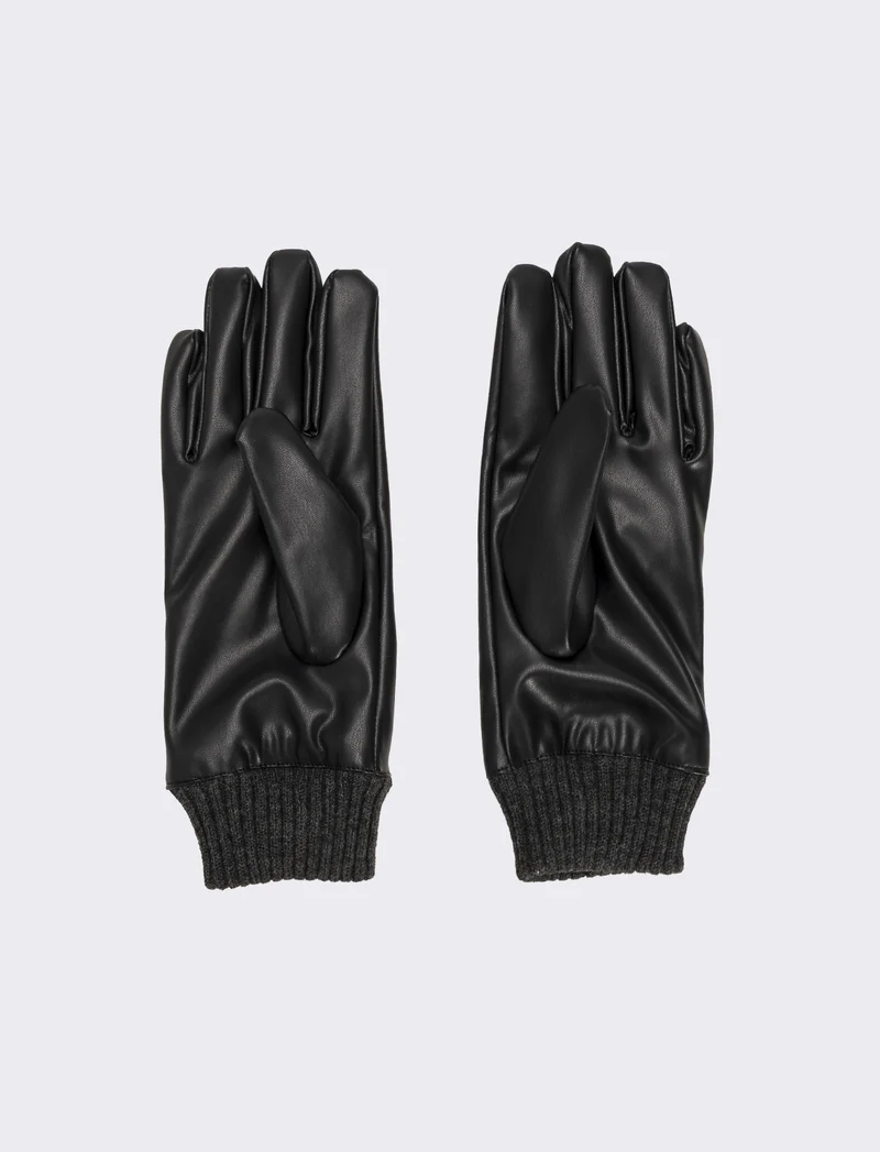 Guanti in pvc con polsino uomo - Nero