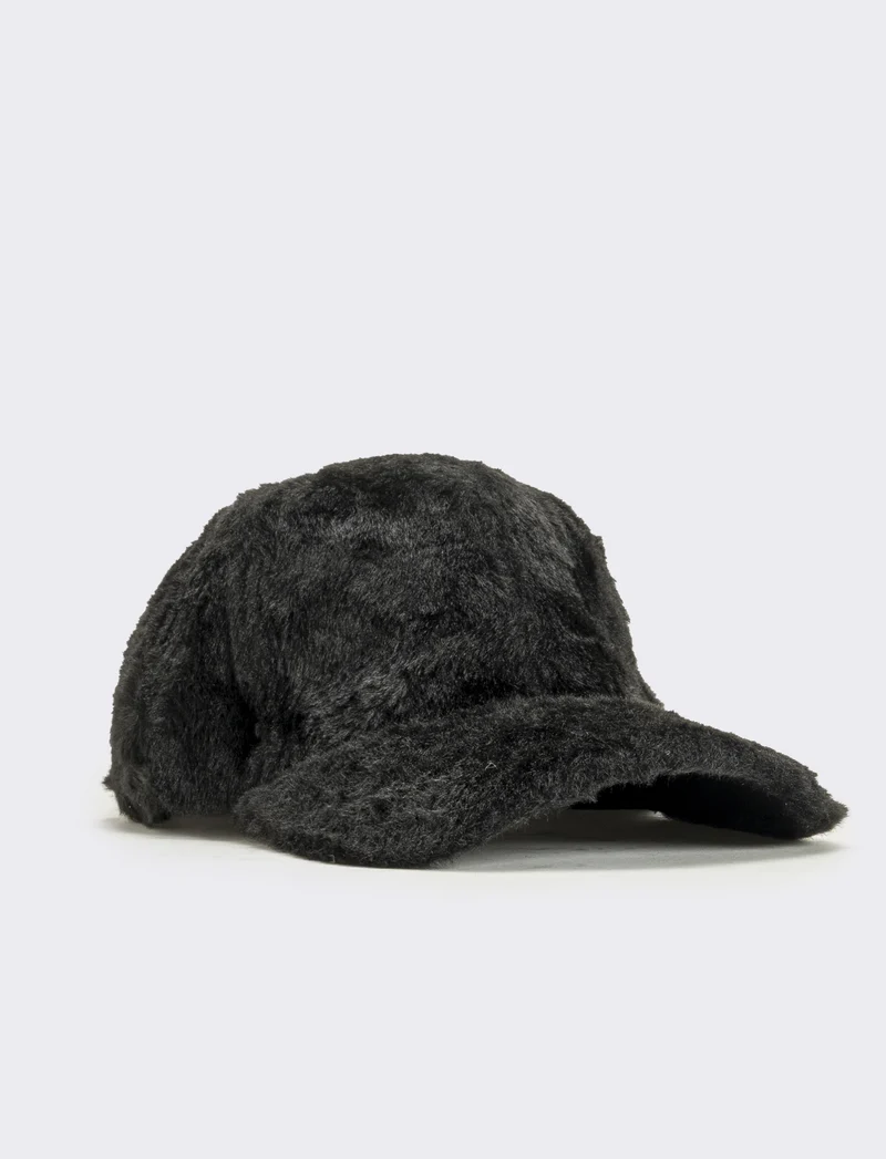 Cappello baseball pelliccia - Nero