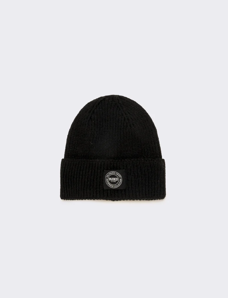 Cappello donna costine con risvolto - Nero