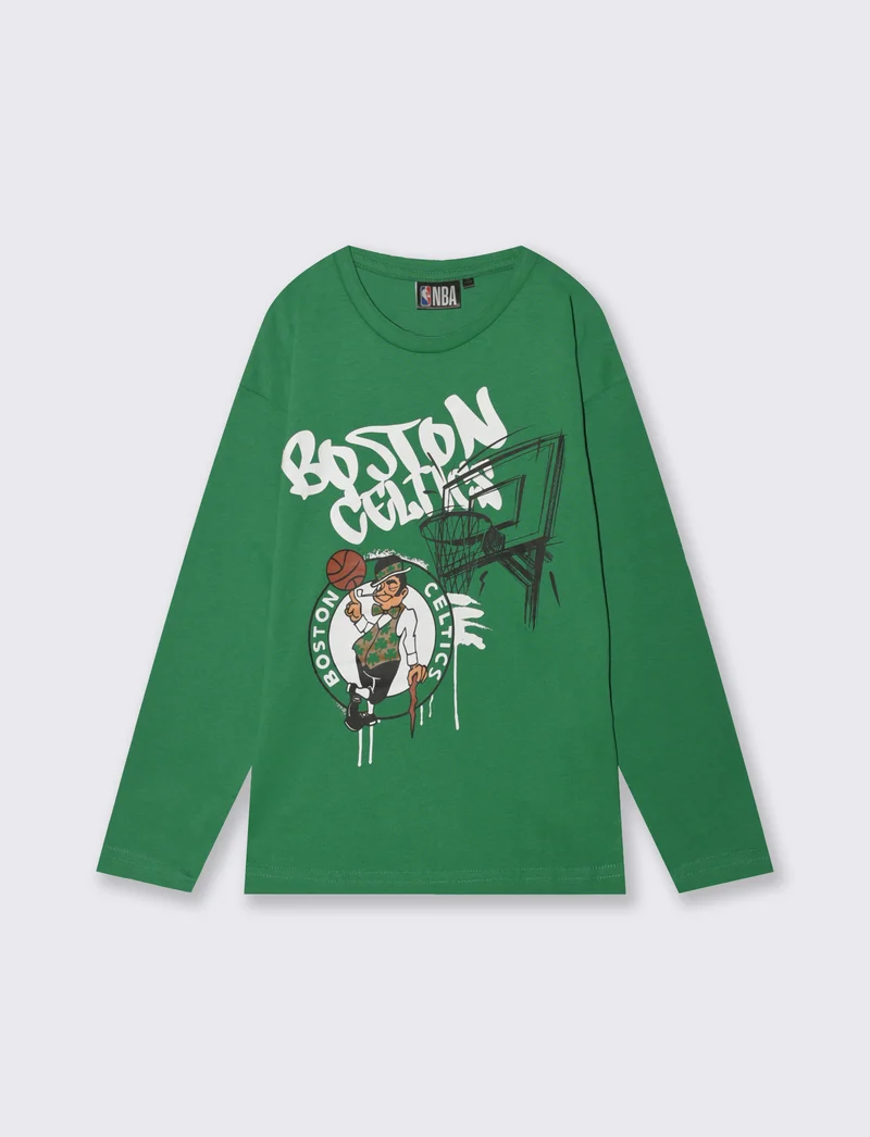 T-shirt NBA manica lunga - Verde