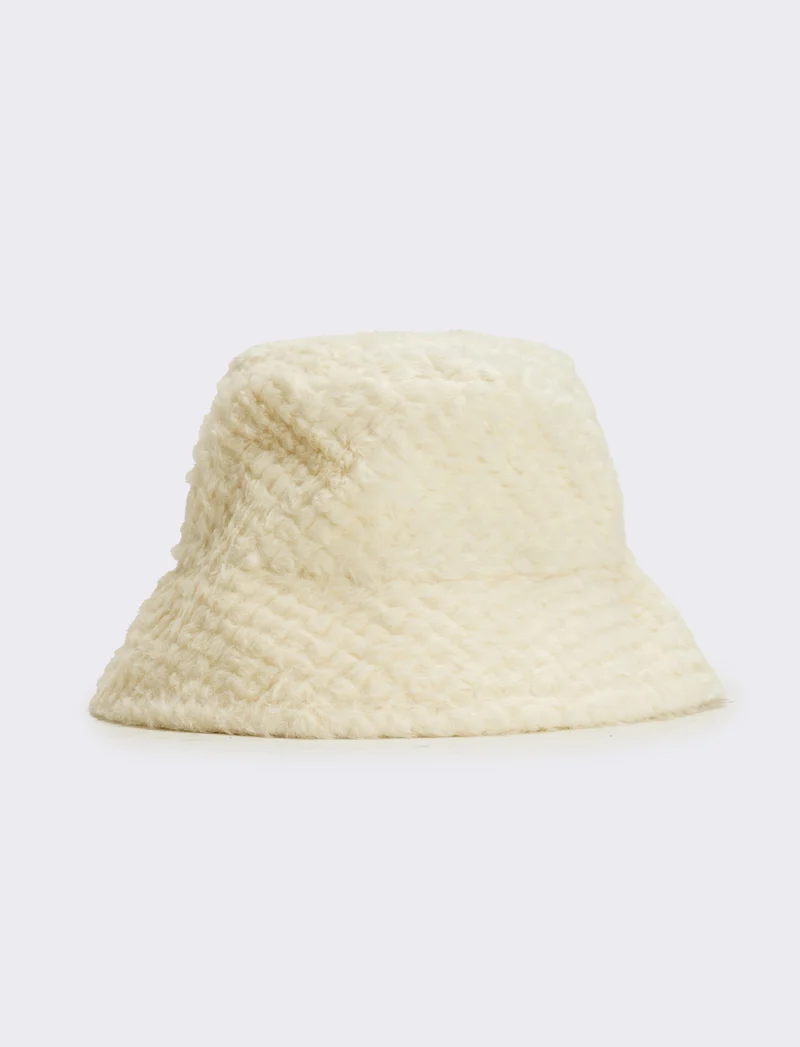 Cappello pescatore pelliccia - Bianco