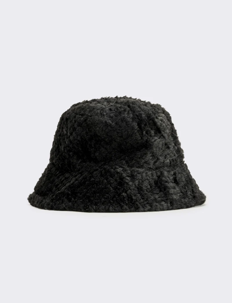 Cappello pescatore pelliccia - Nero