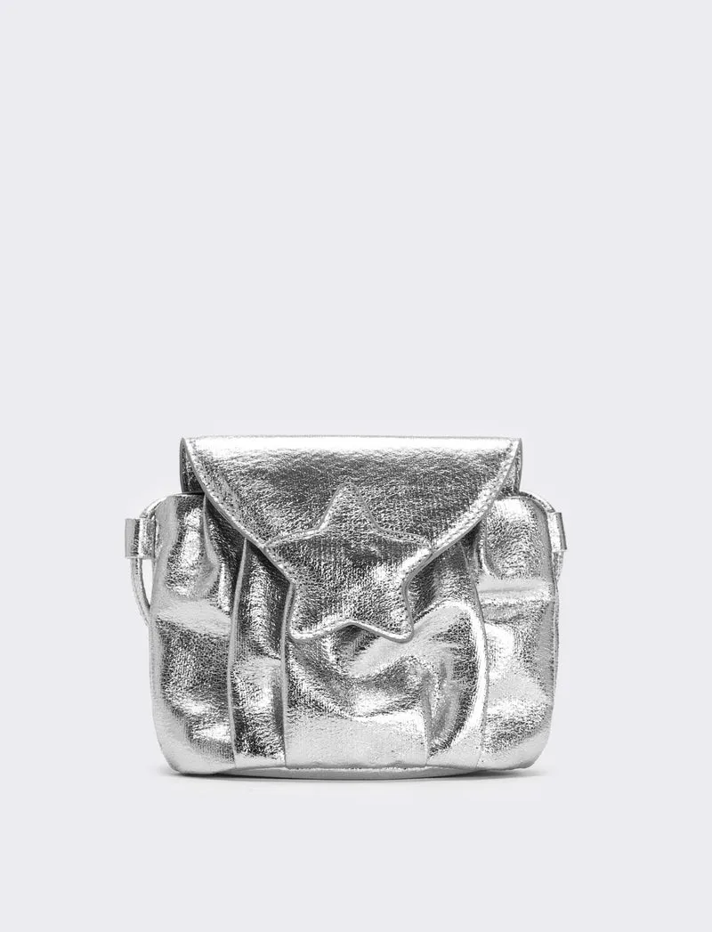 Tracolla bambina con stella laminata 15,5x13 cm - Argento