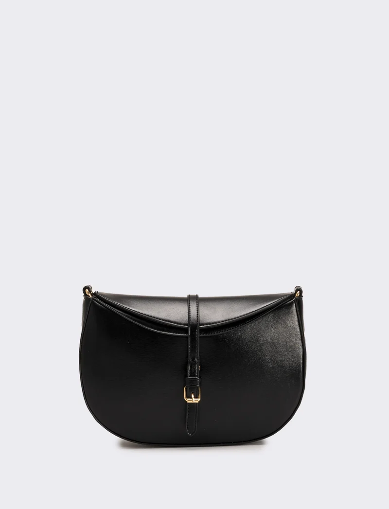 Tracolla donna con foulard varie stampe - Nero