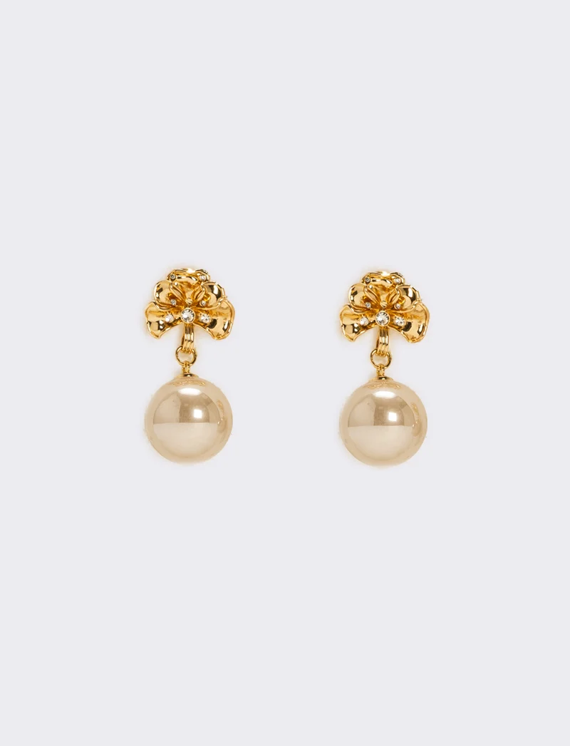 Orecchini con perle grandi - Beige