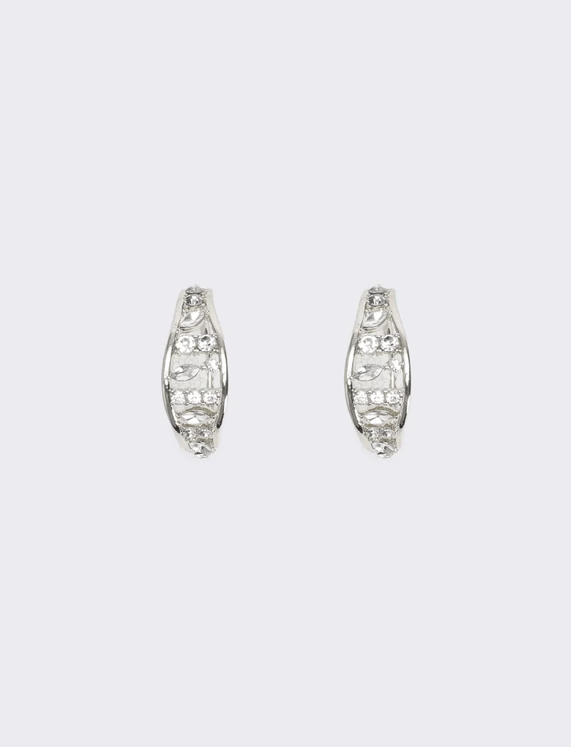 Cerchi con strass - Argento