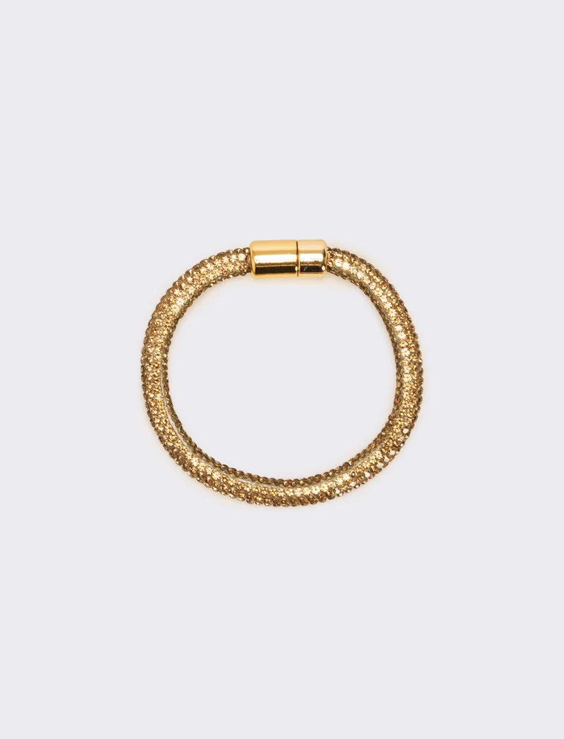 Bracciale strass chiusura a calamita - Bronzo