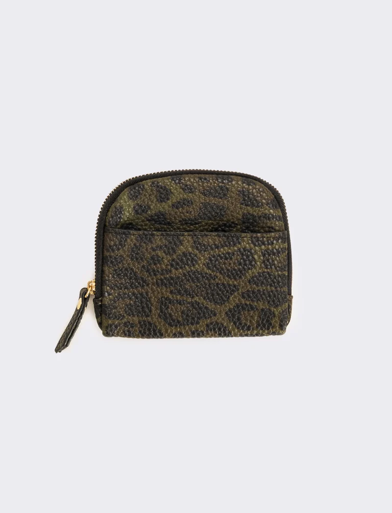 Portamonete finta pelle con zip animalier - Ve.milit.